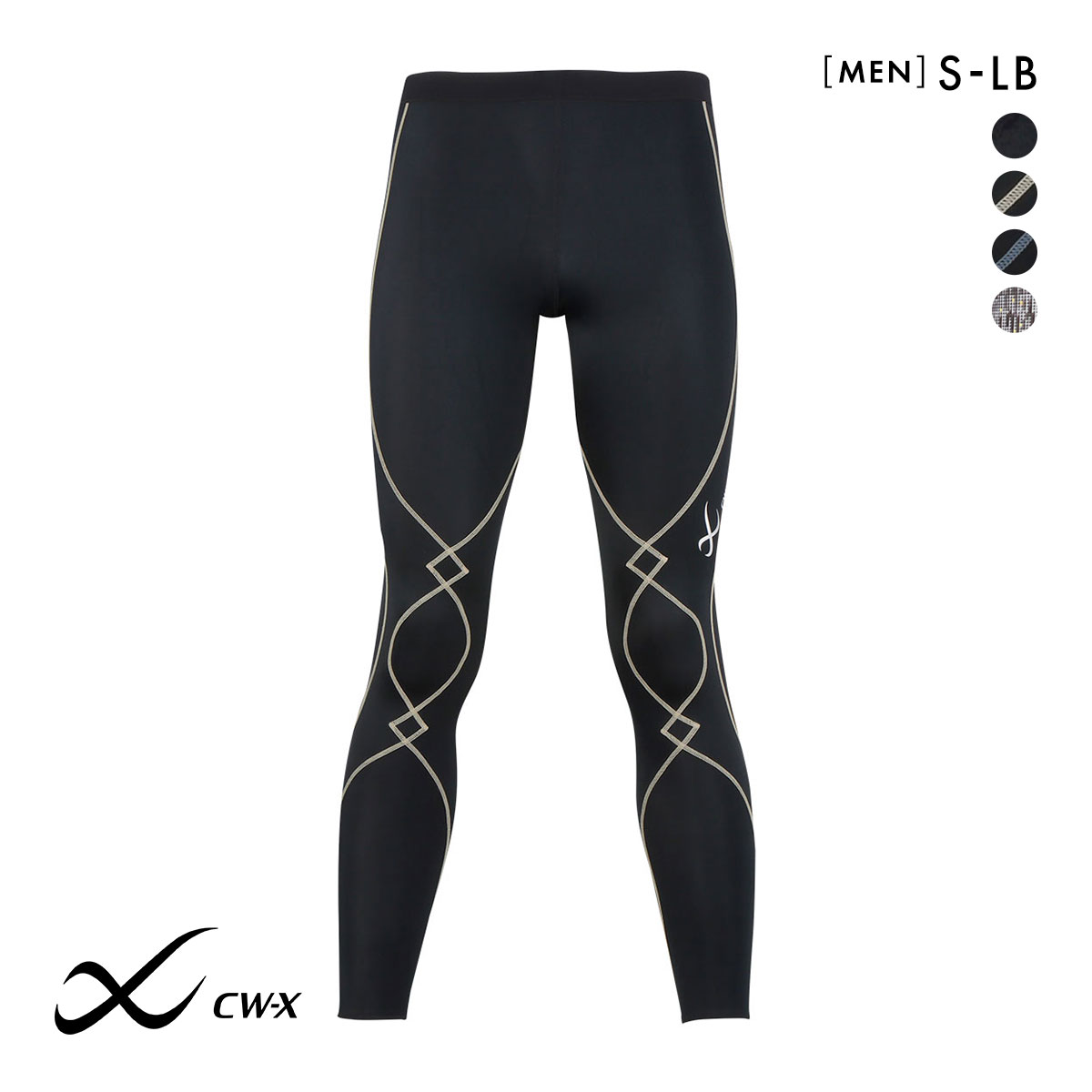 ワコール Wacoal シーダブリューエックス CW-X メンズ スポーツタイツ エキスパートモデル3.0 ロング HXO499(BK2-ブラック2-S)