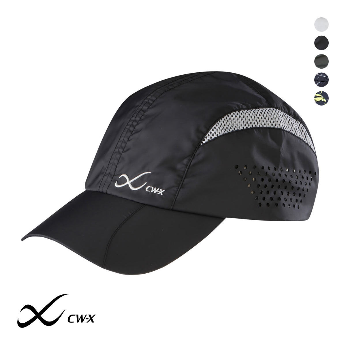 ワコール Wacoal シーダブリューエックス CW-X キャップ スポーツ用 男女兼用 つば付 HYO499(BK-ブラック-57-59cm)