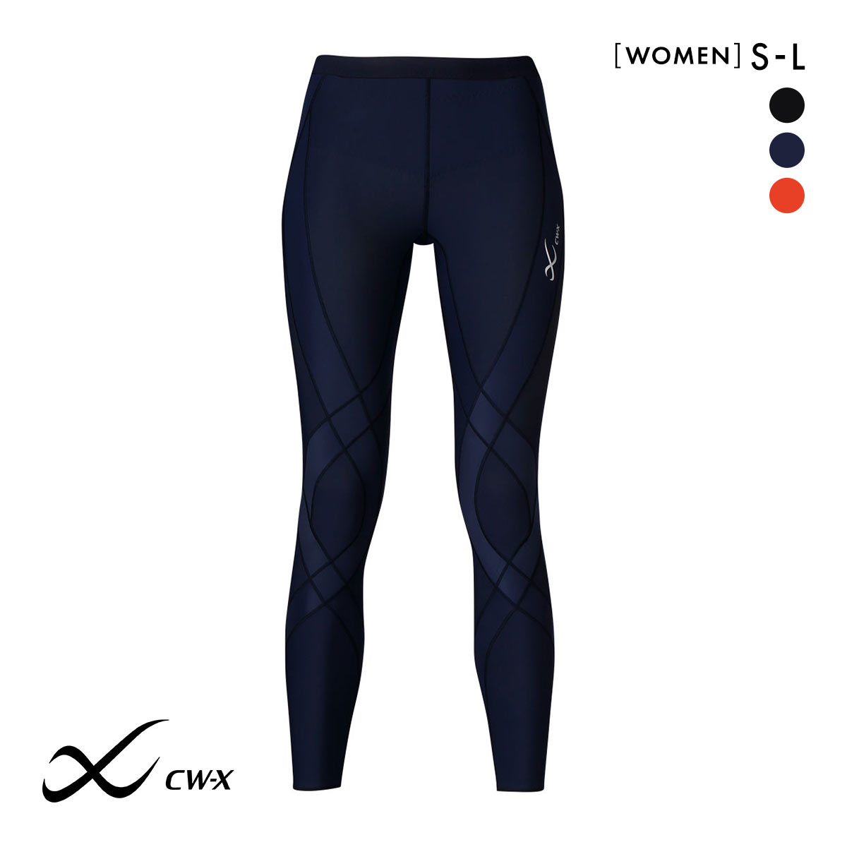 ワコール Wacoal シーダブリューエックス CW-X Womens ジェネレーター ホットタイプ スポーツタイツ ロング レディース HZY219(NV-ネイビー-S)
