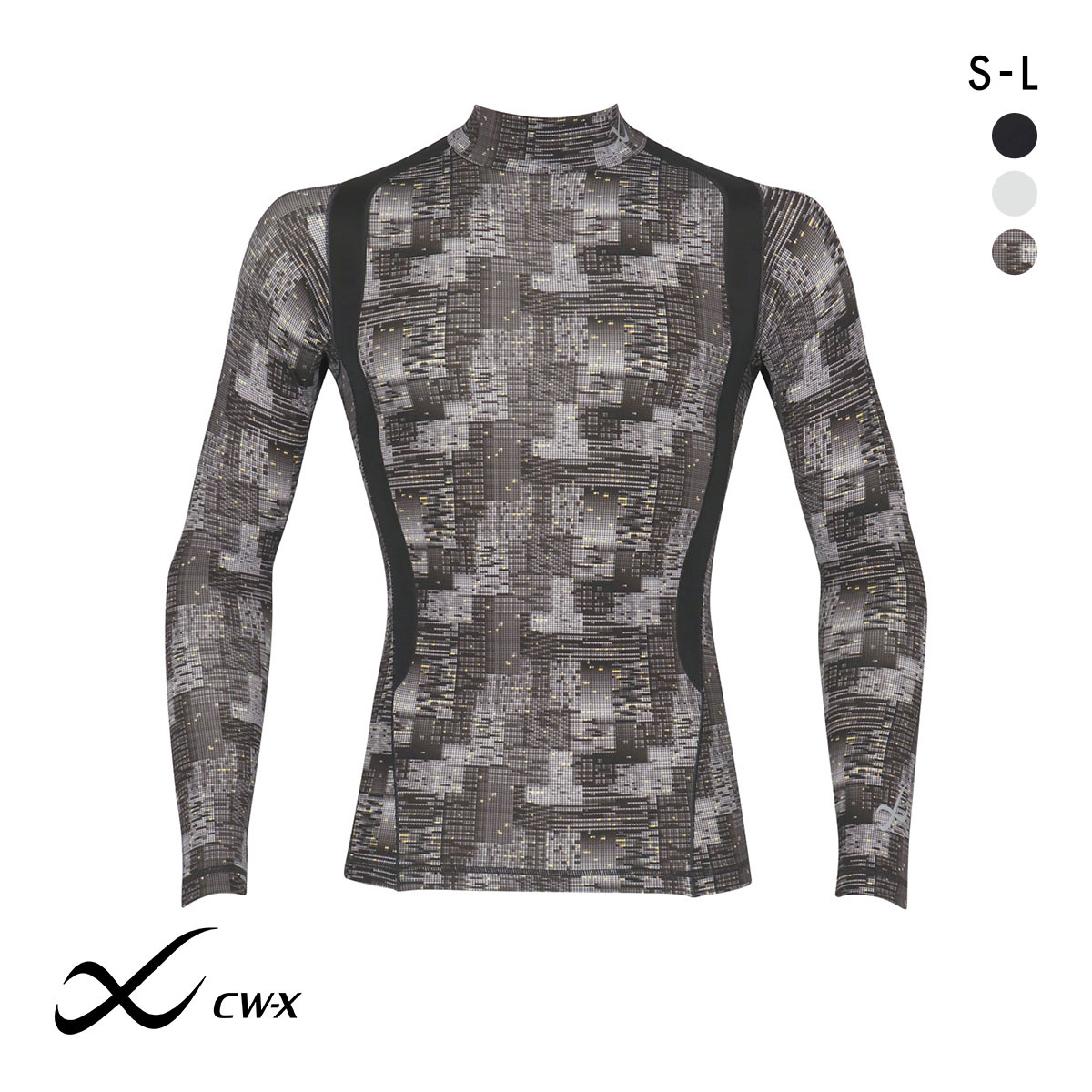 ワコール Wacoal シーダブリューエックス CW-X Mens JAO009 JYURYU 柔流 ジュウリュウ　メンズ トップ SML ハイネック 長袖 スポーツ(CGY-チャコールグレー-S)