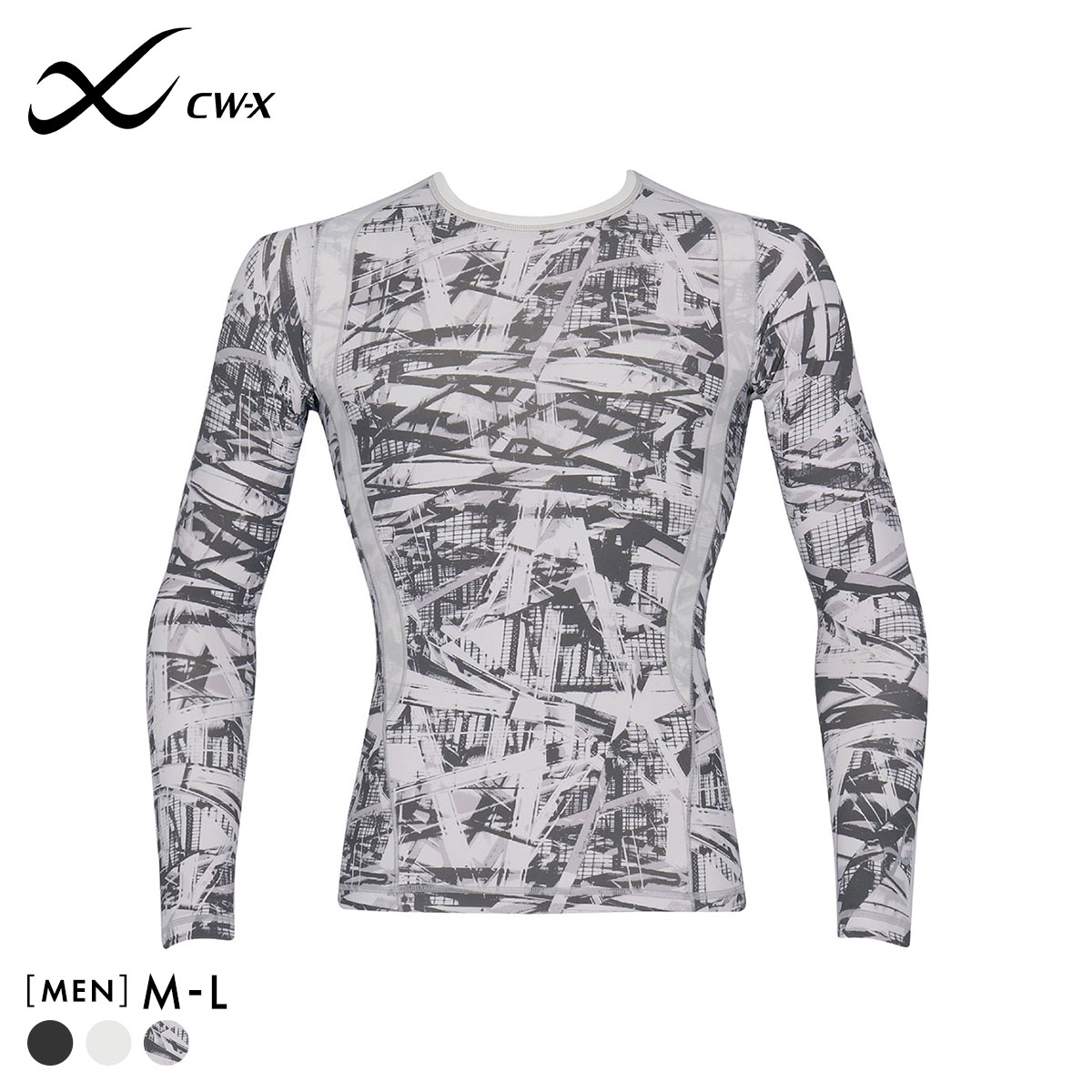 シーダブリューエックス CW-X Mens JAO010 JYURYU 柔流 ジュウリュウ トップ ML ラウンドネック 長袖 スポーツ