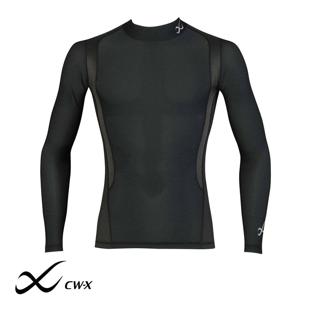 ワコール Wacoal シーダブリューエックス CW-X Mens JAO389 JYURYU 柔流 ジュウリュウ メンズ トップ ML ハイネック 長袖 スポーツ(BK-ブラック-M)