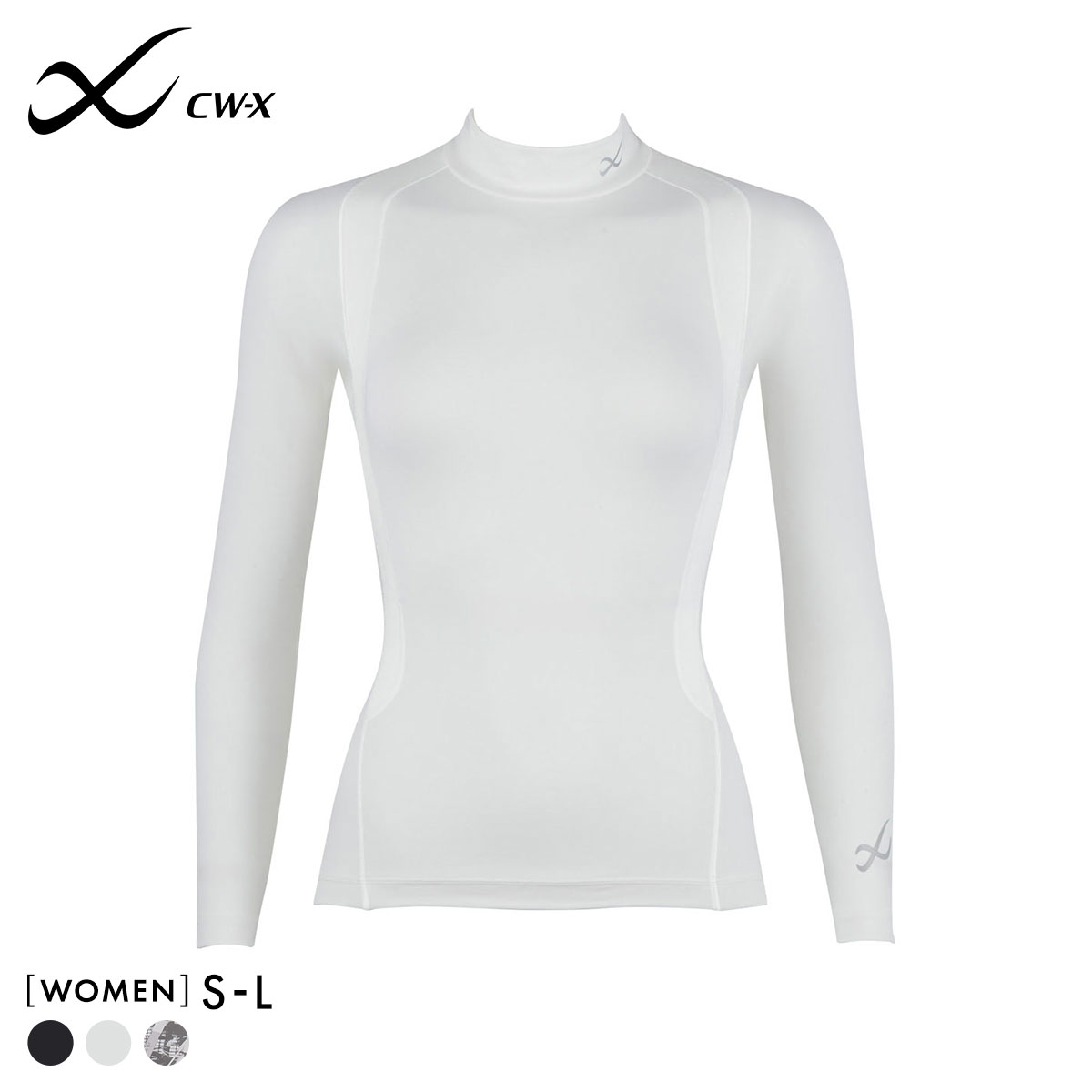 ワコール Wacoal シーダブリューエックス CW-X Womens JAY009 JYURYU 柔流 ジュウリュウ レディース トップ SML ハイネック 長袖 スポーツ(IV-アイボリー-S)