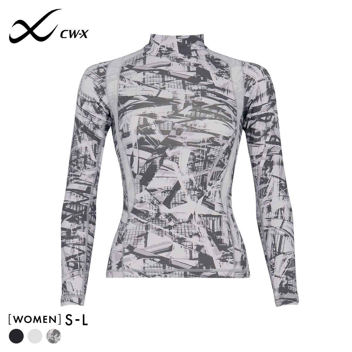 ワコール Wacoal シーダブリューエックス CW-X Womens JAY009 JYURYU 柔流 ジュウリュウ レディース トップ SML ハイネック 長袖 スポーツ(LGY-薄グレー-S)