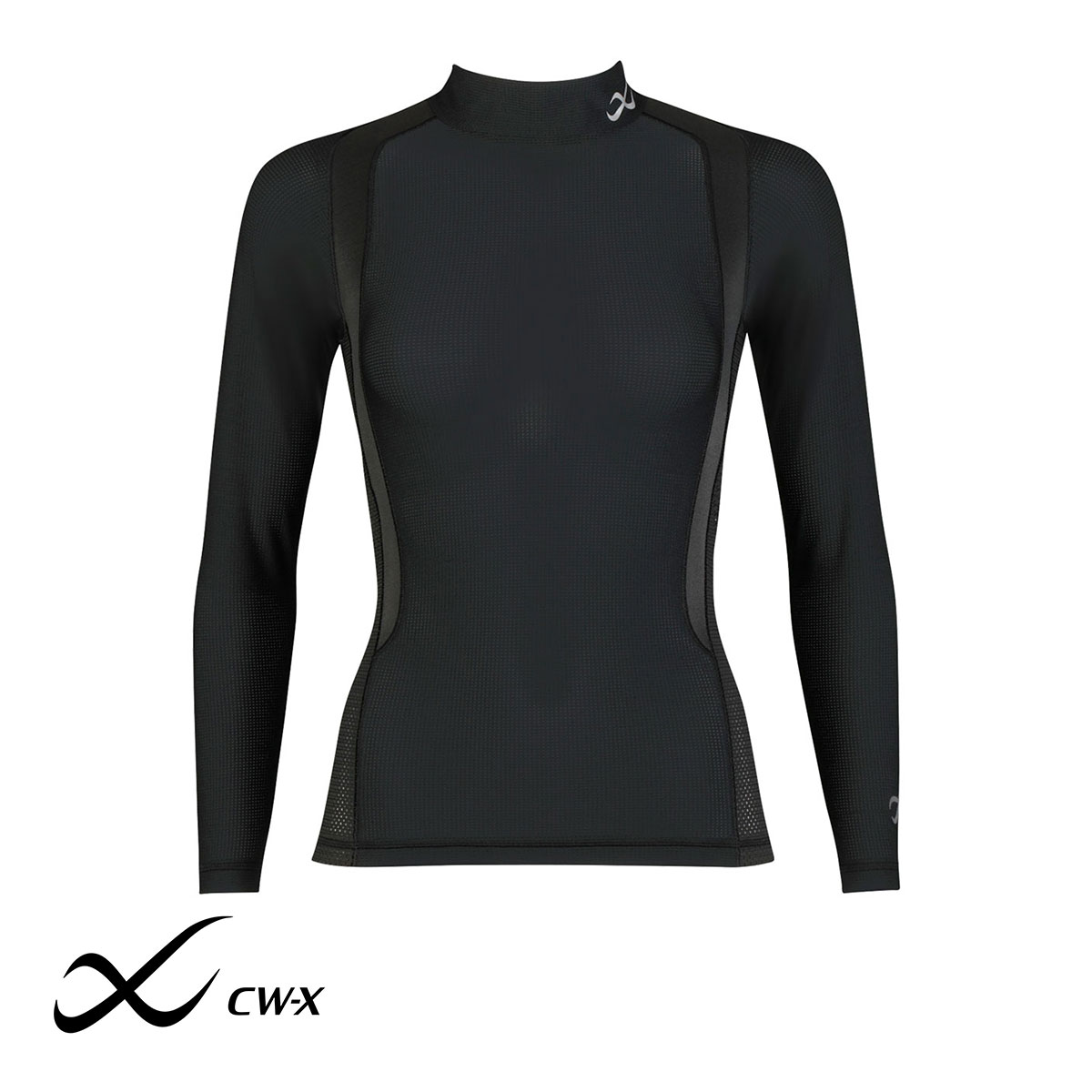 ワコール Wacoal シーダブリューエックス CW-X Womens JYURYU 柔流 ハイネック 長袖 ロングスリーブ スポーツ レディース JAY389(BK-ブラック-S)