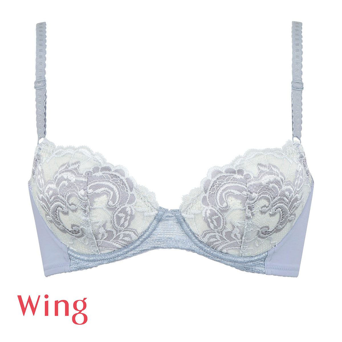 ワコール Wacoal ウイング Wing KB2020 NATURAL FIT BRA ブラジャー CD 単品 ナチュラルフィットブラ(GY-グレー-C65)