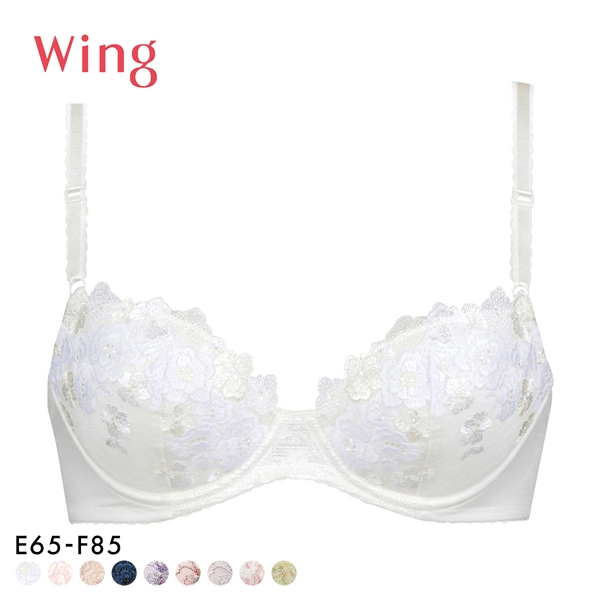 ワコール Wacoal ウイング Wing KB2060 ナチュラルアップブラ ブラジャー E F 大きいサイズ(IV-アイボリー-E65)