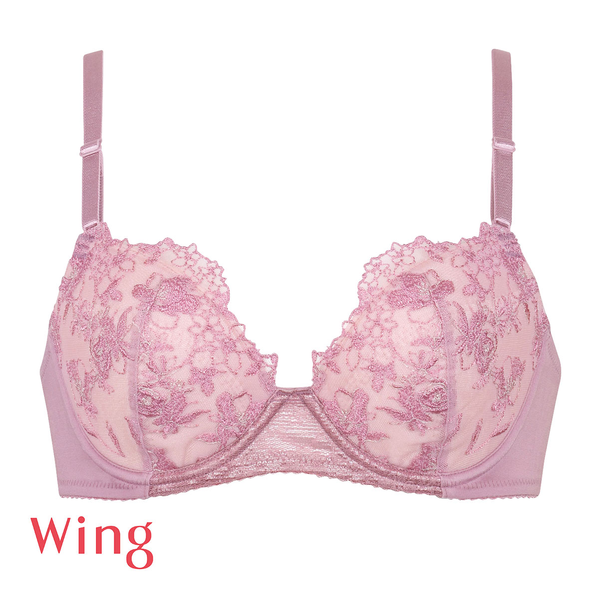 ワコール Wacoal ウイング Wing KB2061 ナチュラルアップブラ ブラジャー AB 単品(PI-ピンク-A65)