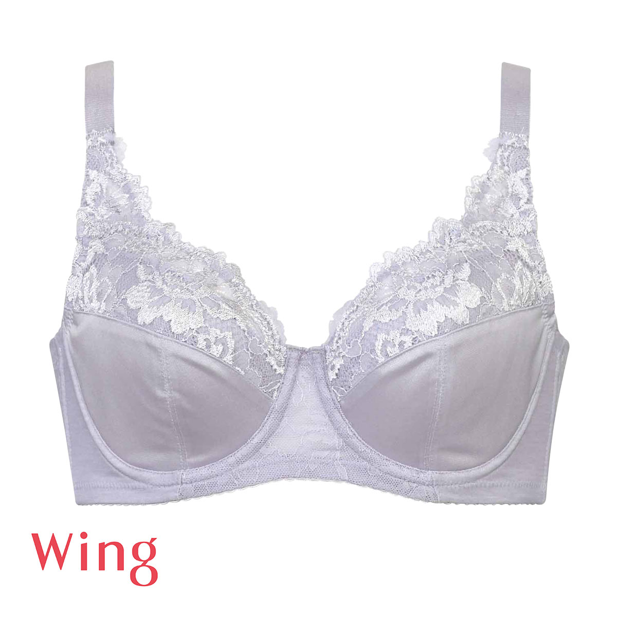 ワコール Wacoal ウイング Wing バストをしっかり包み込む フルカップ ブラジャー 脇から背中なめらかシルエット CD KB2115 単品(GY-グレー-C70)