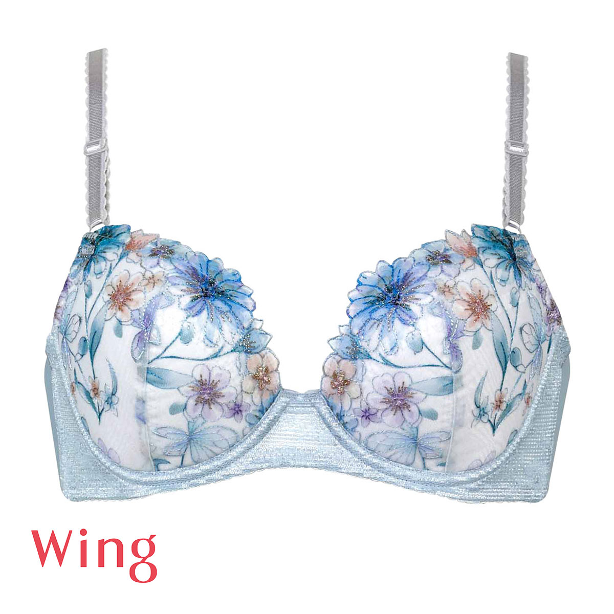 ワコール ウイング KB2366 スキマフィットブラ ブラジャー EF Wacoal Wing 24AW(BGY-ブルーグレー-E65)