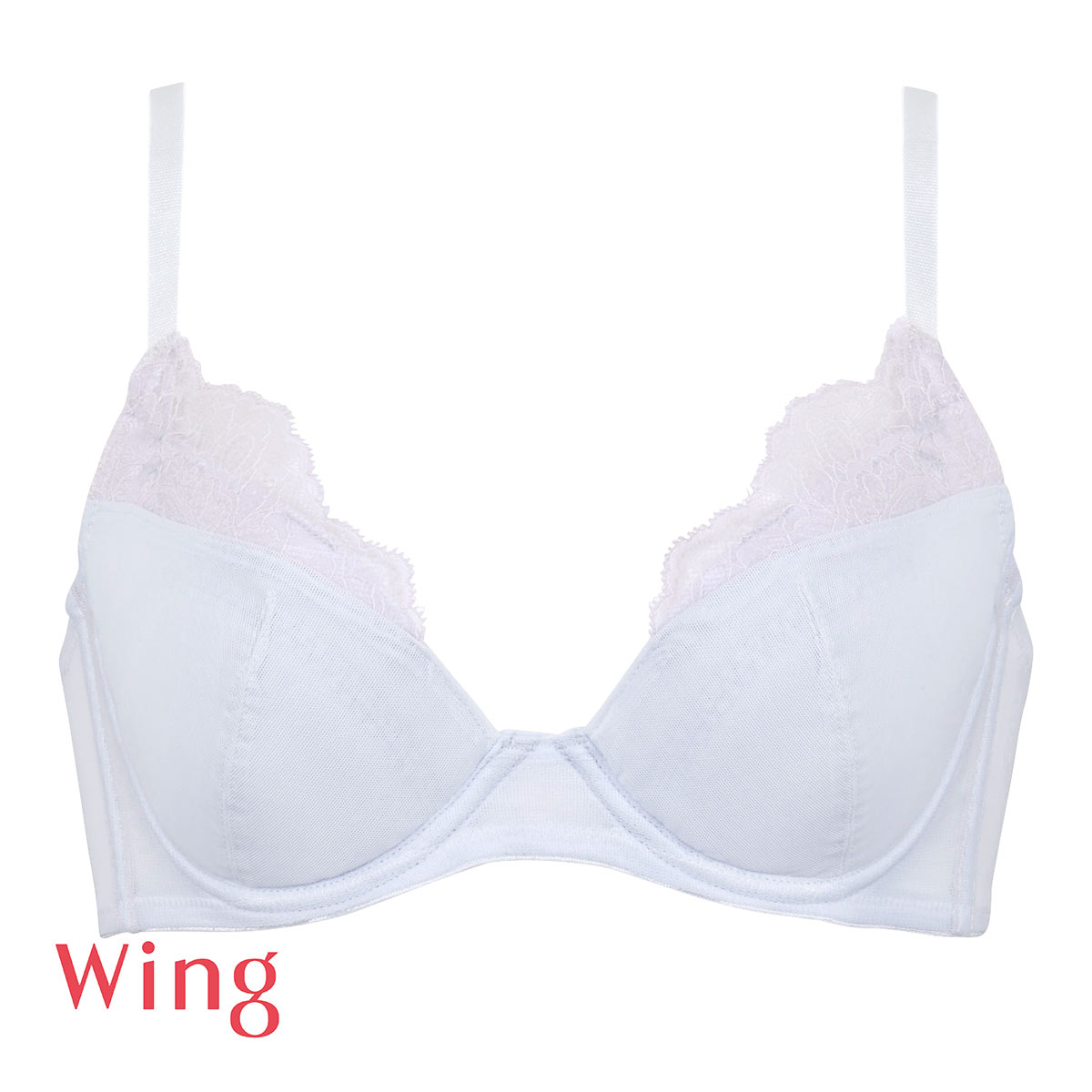 ワコール Wacoal ウイング Wing 脇肉スマートブラ DEF 3/4カップ ブラジャー 脇高 大きいサイズ 単品(LGY-薄グレー-D65)