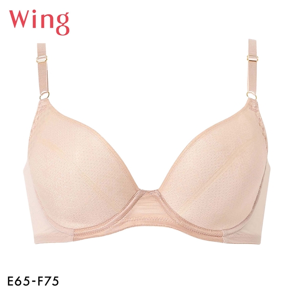 ワコール ウイング 夏のうすかるブラ ブラジャー 3/4カップ EF 夏ブラ 汗のベタつきを軽減 Wacoal Wing(BE-ベージュ-E65)