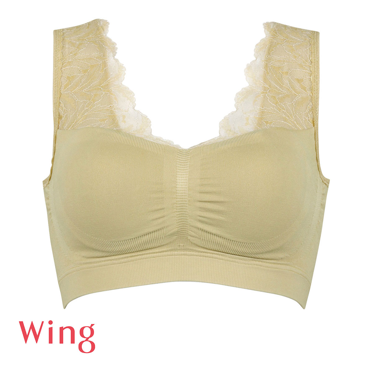 ワコール Wacoal ウイング Wing Night UP Bra ナイトアップブラ ルーム 編立成型 ノンワイヤーブラ ナイトブラ 夜ブラ 単品(BE-ベージュ-M)