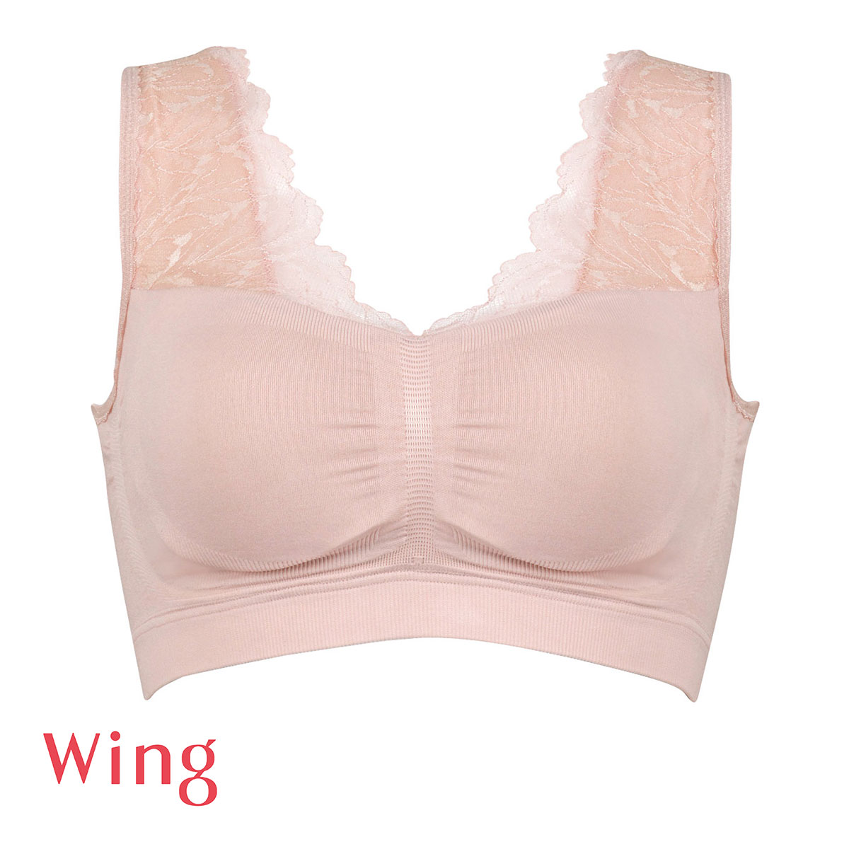 ワコール Wacoal ウイング Wing Night UP Bra ナイトアップブラ ルーム 編立成型 ノンワイヤーブラ ナイトブラ 夜ブラ 単品(PI-ピンク-M)