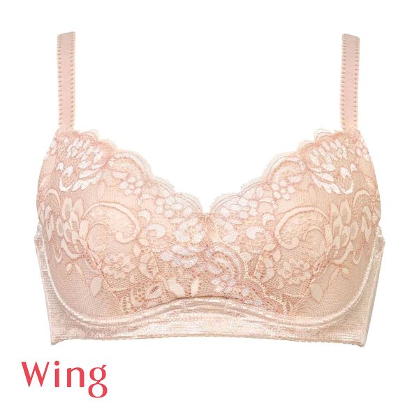 ワコール ウイング 小さく見せるブラ ブラジャー DEF 3/4カップ KB6100 Wacoal Wing(BE-ベージュ-D75)