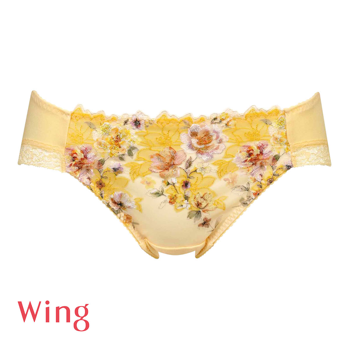 ワコール Wacoal ウイング Wing KB2721 後ろ姿きれいブラ ショーツ M L LL 綿混 ハイレッグ 単品 24SS KF2321(YE-イエロー-M)