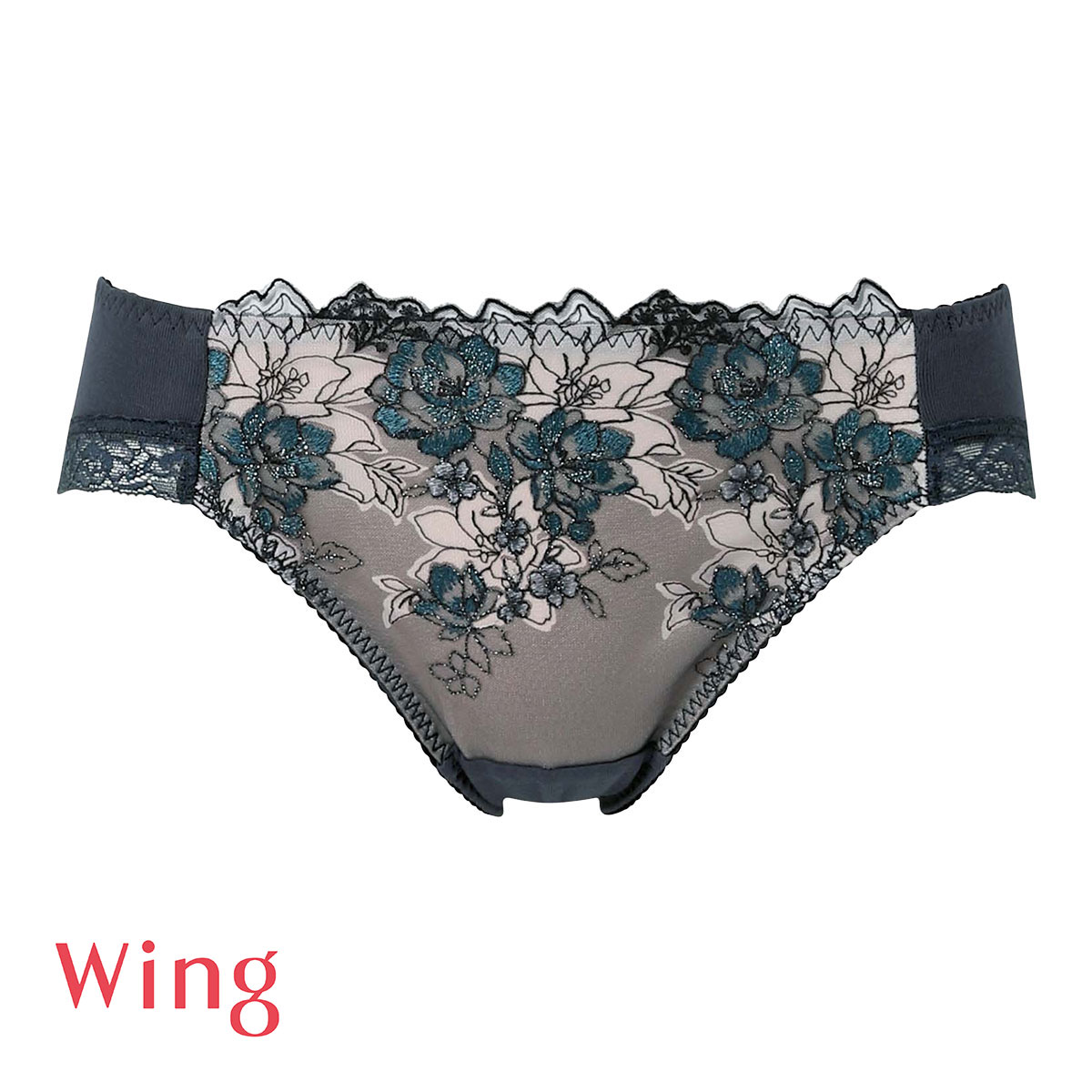 ワコール Wacoal ウイング Wing KB2721 後ろ姿きれいブラ ショーツ M L LL 綿混 ハイレッグ 単品 24SS KF2321(DGY-濃グレー-M)