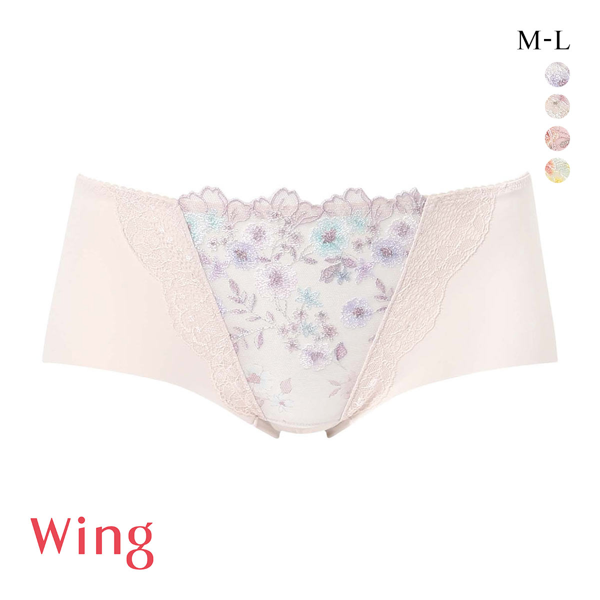 ワコール ウイング KB2367 スキマフィットブラ ショーツ ラインレス ひびきにくい ML Wacoal Wing 25SS(LPI-薄ピンク-M)