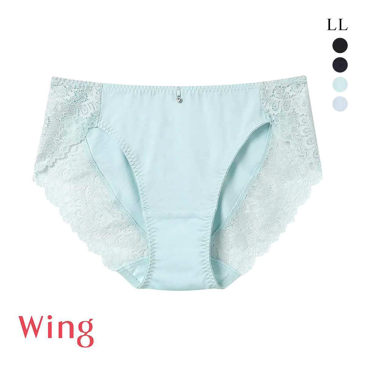 ワコール Wacoal ウイング Wing KB2011 マッチミーブラ シンプルタイプ ショーツ LL スタンダード 単品 ハイレッグ(TU-ターコイズ-LL)