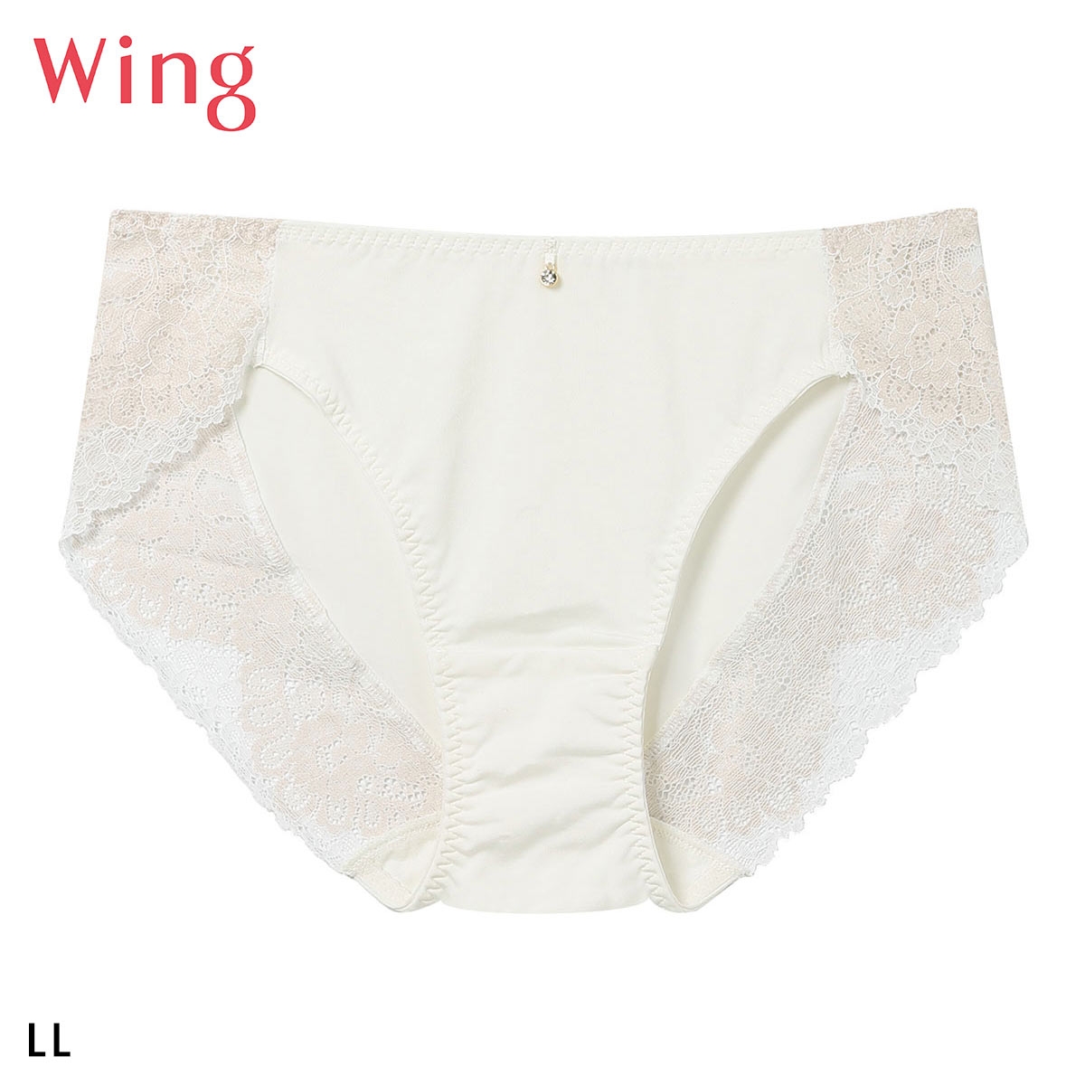 ワコール Wacoal ウイング Wing KB2011 マッチミーブラ シンプルタイプ ショーツ LL スタンダード 単品 ハイレッグ(IV-アイボリー-LL)