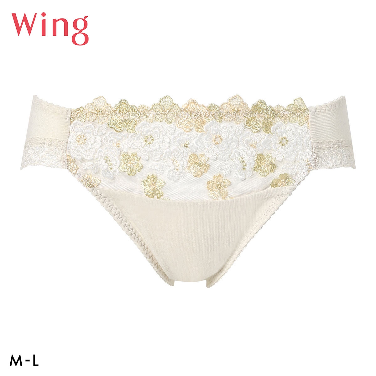 ワコール Wacoal ウイング Wing KB2060 ナチュラルアップ ショーツ スタンダード ML 単品 綿混(LBE-薄ベージュ-M)