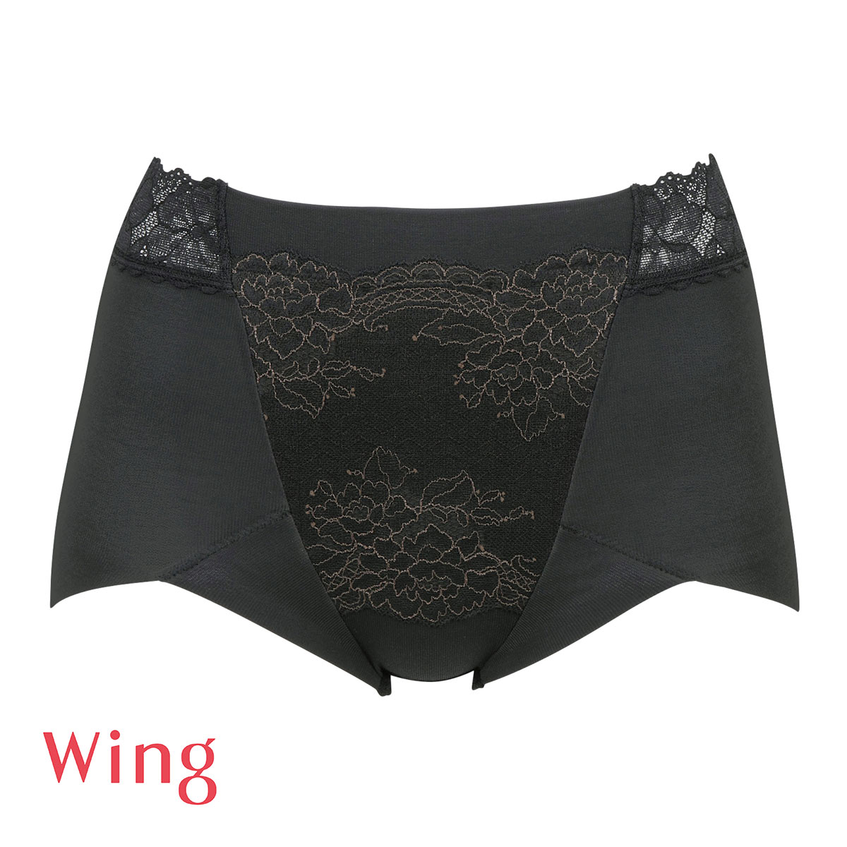 ワコール Wacoal ウイング Wing 美尻も叶える補正ショーツ Pパンツ ショートガードル ショーツ ML2L 単品(BK-ブラック-M)
