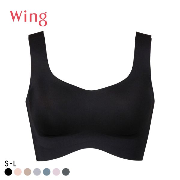 ワコール Wacoal ウイング Wing　フィットトップ ハーフトップ ノンワイヤー ブラジャー SML ワイヤレスブラ シームレス 単品