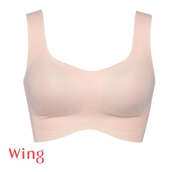 ワコール Wacoal ウイング Wing　フィットトップ ハーフトップ ノンワイヤー ブラジャー SML ワイヤレスブラ シームレス 単品