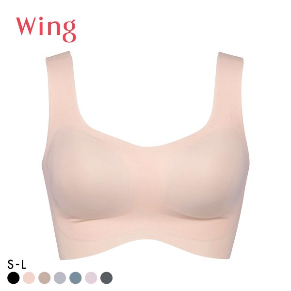 ワコール Wacoal ウイング Wing　フィットトップ ハーフトップ ノンワイヤー ブラジャー SML ワイヤレスブラ シームレス 単品