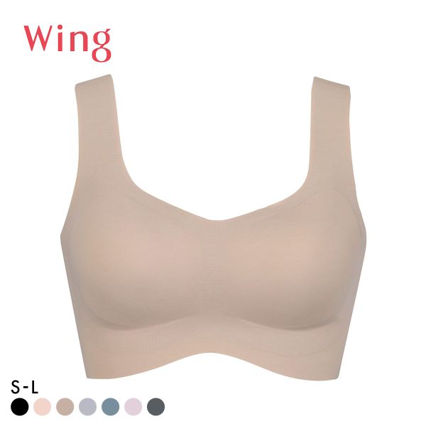 ワコール Wacoal ウイング Wing　フィットトップ ハーフトップ ノンワイヤー ブラジャー SML ワイヤレスブラ シームレス 単品