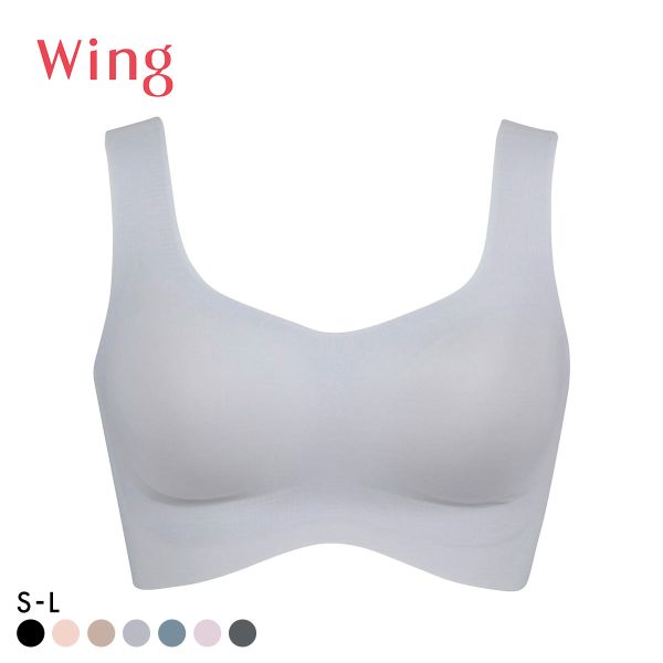 ワコール Wacoal ウイング Wing　フィットトップ ハーフトップ ノンワイヤー ブラジャー SML ワイヤレスブラ シームレス 単品