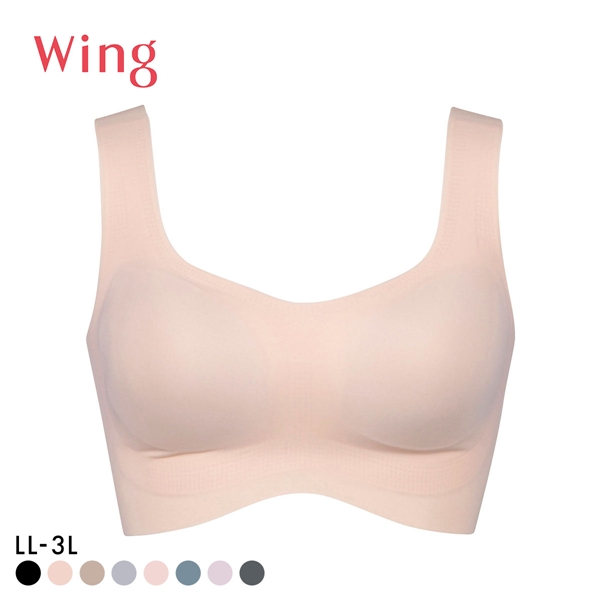 ワコール Wacoal ウイング Wing フィットトップ ハーフトップ ノンワイヤー ブラジャー LL 3L 大きいサイズ ワイヤレスブラ 単品
