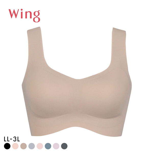 ワコール Wacoal ウイング Wing フィットトップ ハーフトップ ノンワイヤー ブラジャー LL 3L 大きいサイズ ワイヤレスブラ 単品