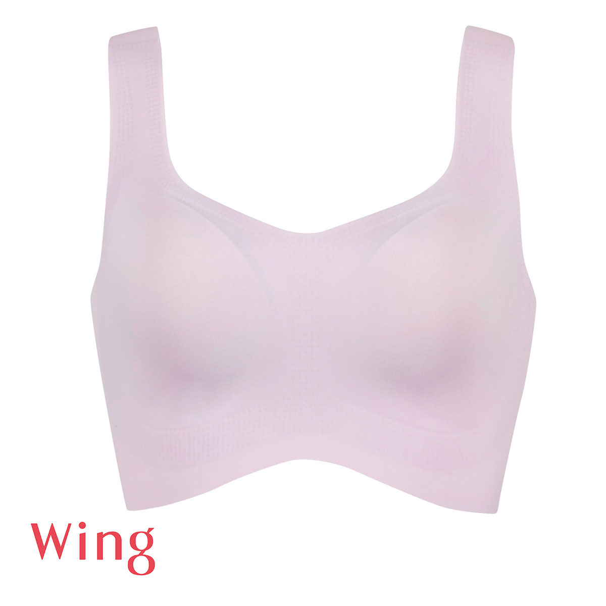 ワコール Wacoal ウイング Wing フィットトップ ハーフトップ ノンワイヤー ブラジャー LL 3L 大きいサイズ ワイヤレスブラ 単品(LPU-薄パープル-LL)
