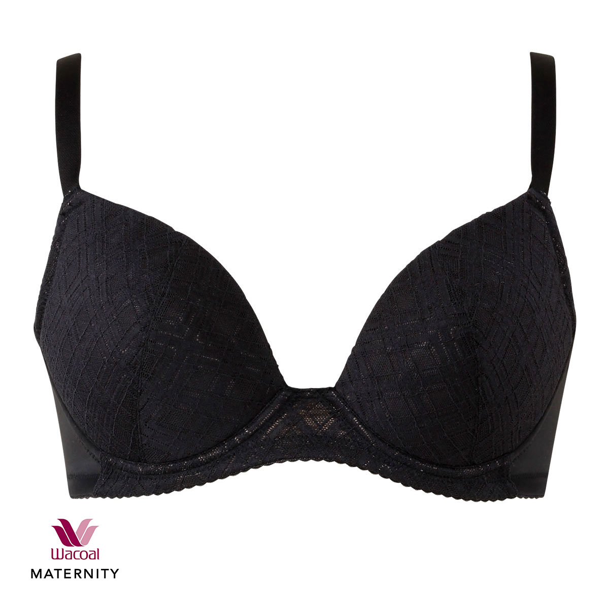 ワコール Wacoal マタニティ MATERNITY ブラジャー キレイにみえてやさしいブラ 産前・産後兼用 EF 授乳ブラ 単品(BK-ブラック-E65)