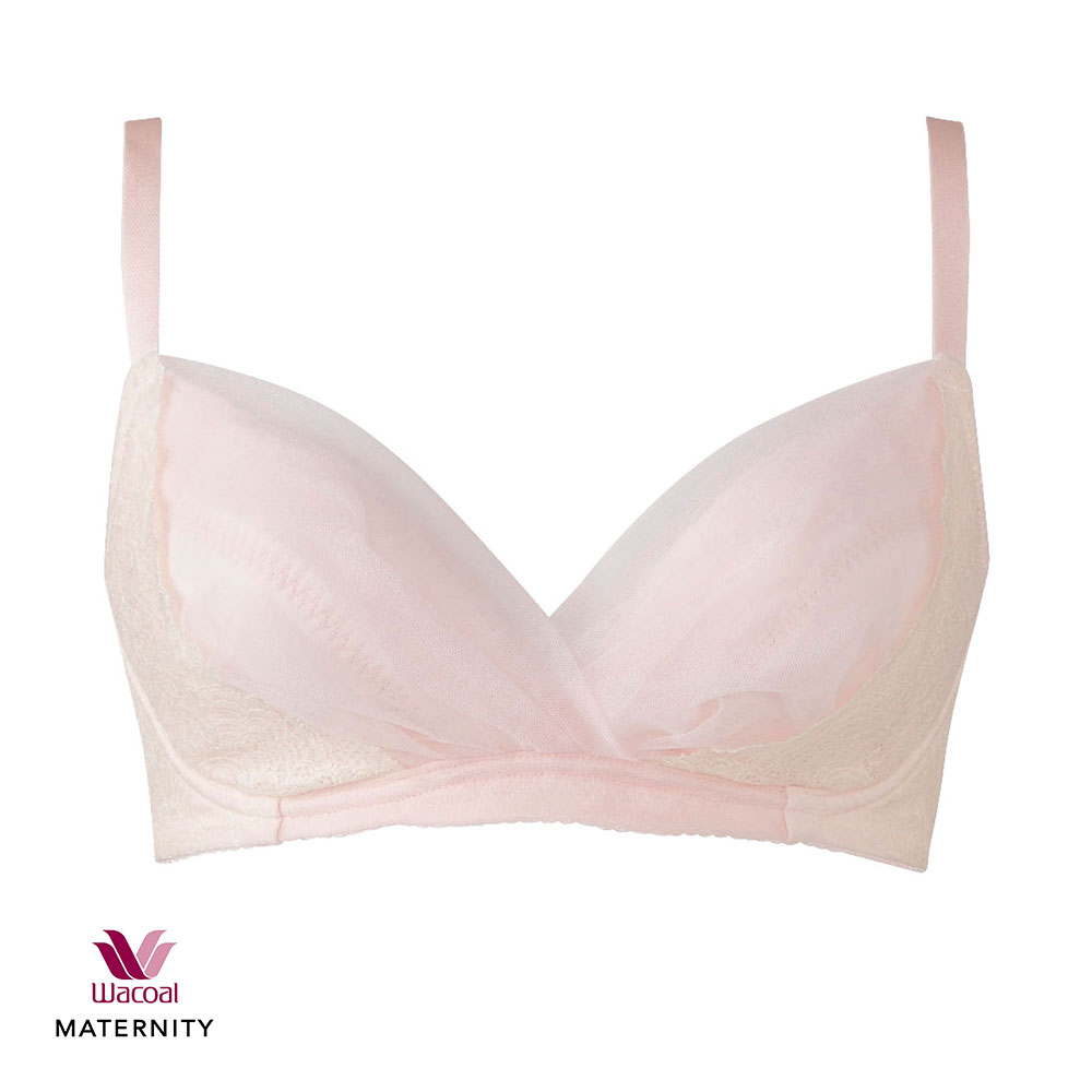 ワコール Wacoal マタニティ MATERNITY ブラジャー ノンワイヤー I 産前産後兼用 単品 ハンモックのようにつつみこむブラ(PI-ピンク-I70)
