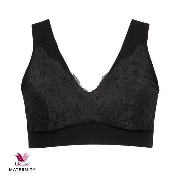 ワコール Wacoal マタニティ MATERNITY ナイトアップブラ ドレッシィ 産前産後用 ノンワイヤー ブラジャー 授乳ブラ ナイトブラ 単品(BK-ブラック-ﾏﾀﾆﾃｨM3)