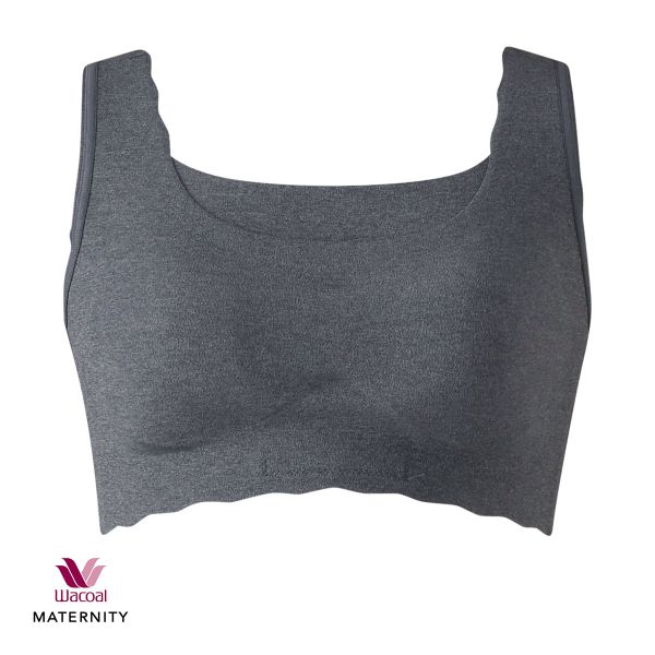ワコール Wacoal マタニティ MATERNITY ゴコチ GOCOCi ハーフトップ ノンワイヤー ブラジャー シームレス 産前産後用 MMS747 単品(GY-グレー-M1)