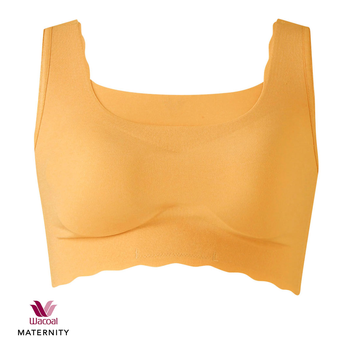 ワコール Wacoal マタニティ MATERNITY ゴコチ GOCOCi ハーフトップ ノンワイヤー ブラジャー シームレス 産前産後用 MMS747 単品(OR-オレンジ-M1)
