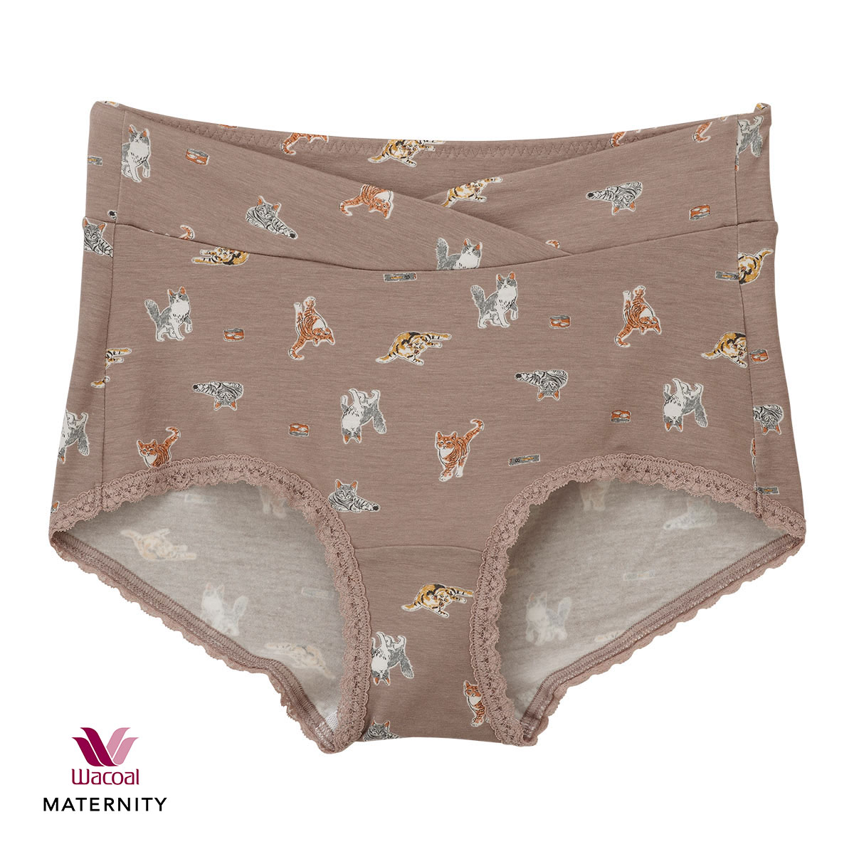 ワコール Wacoal マタニティ MATERNITY Waninal おなかカシュクール ショーツ 産前･産後兼用 ML 単品(BR-ブラウン-ﾏﾀﾆﾃｨM-L)