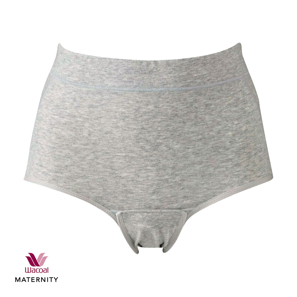 ワコール Wacoal マタニティ MATERNITY 産じょくショーツ 産褥用 クロッチ開閉あり LL 単品(GY-グレー-LL)