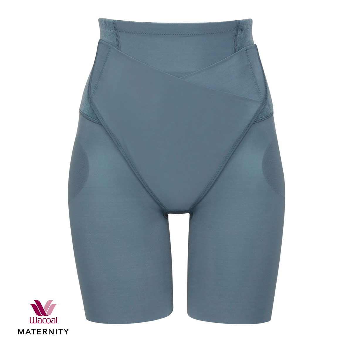 ワコール Wacoal 産後用 サッとはける、産後骨盤サポートパンツ ロング丈(BU-ブルー-58・S)