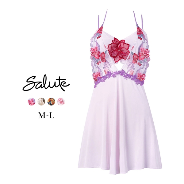 ワコール サルート 33グループ 33G ランジェリードレス ML セットアップ ブラレット スリップ Wacoal Salute NTJ233 26SSフェア