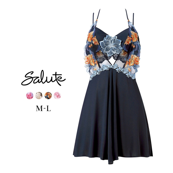 ワコール サルート 33グループ 33G ランジェリードレス ML セットアップ ブラレット スリップ Wacoal Salute NTJ233 26SSフェア