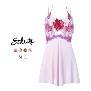 ワコール サルート 33グループ 33G ランジェリードレス ML セットアップ ブラレット スリップ Wacoal Salute NTJ233 26SSフェア