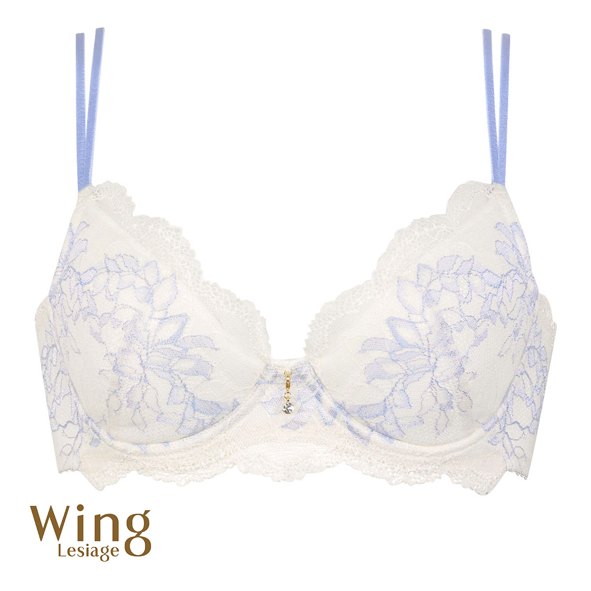ウイング Wing レシアージュ Lesiage ChouChou de Lesi PB1000 ブラジャー DEF 単品(LBU-薄ブルー-D65)