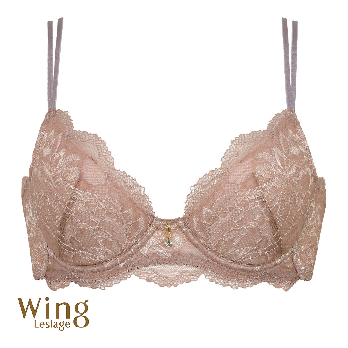 ウイング Wing レシアージュ Lesiage ChouChou de Lesi PB1000 ブラジャー DEF 単品(BR-ブラウン-D65)