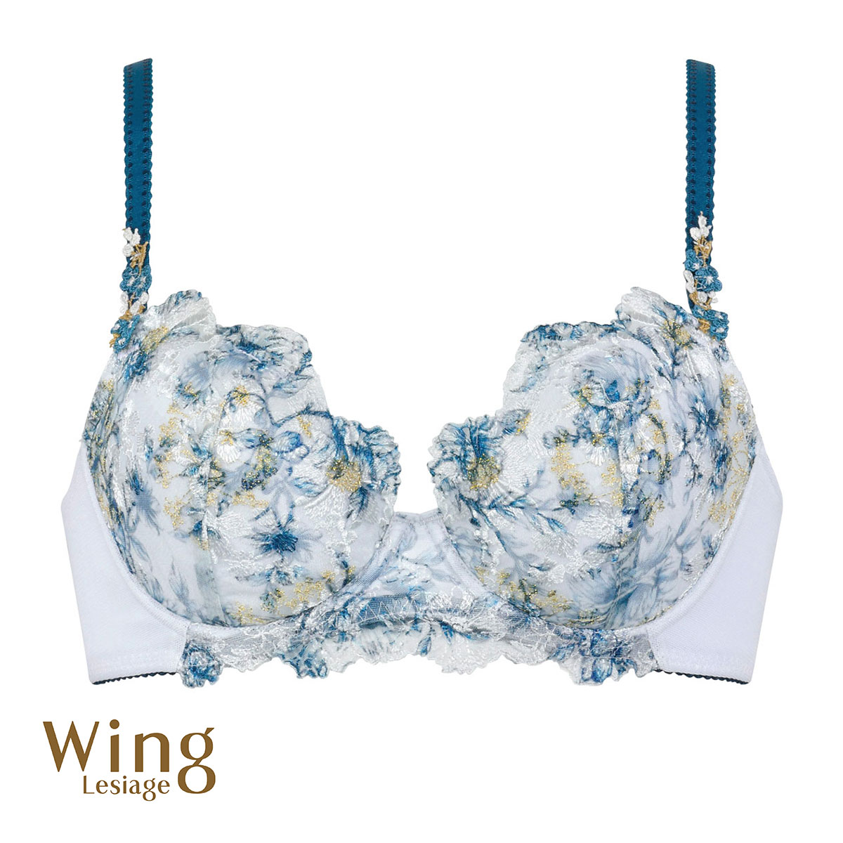 ウイング Wing レシアージュ Lesiage 23AW 2850シリーズ ブラジャー サイドすっきり BC 単品(LBU-薄ブルー-B65)