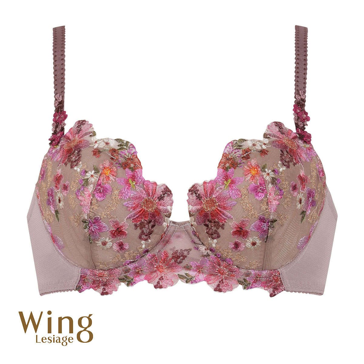 ウイング Wing レシアージュ Lesiage 23AW 2850シリーズ ブラジャー サイドすっきり G 単品(LBR-薄ブラウン-G70)