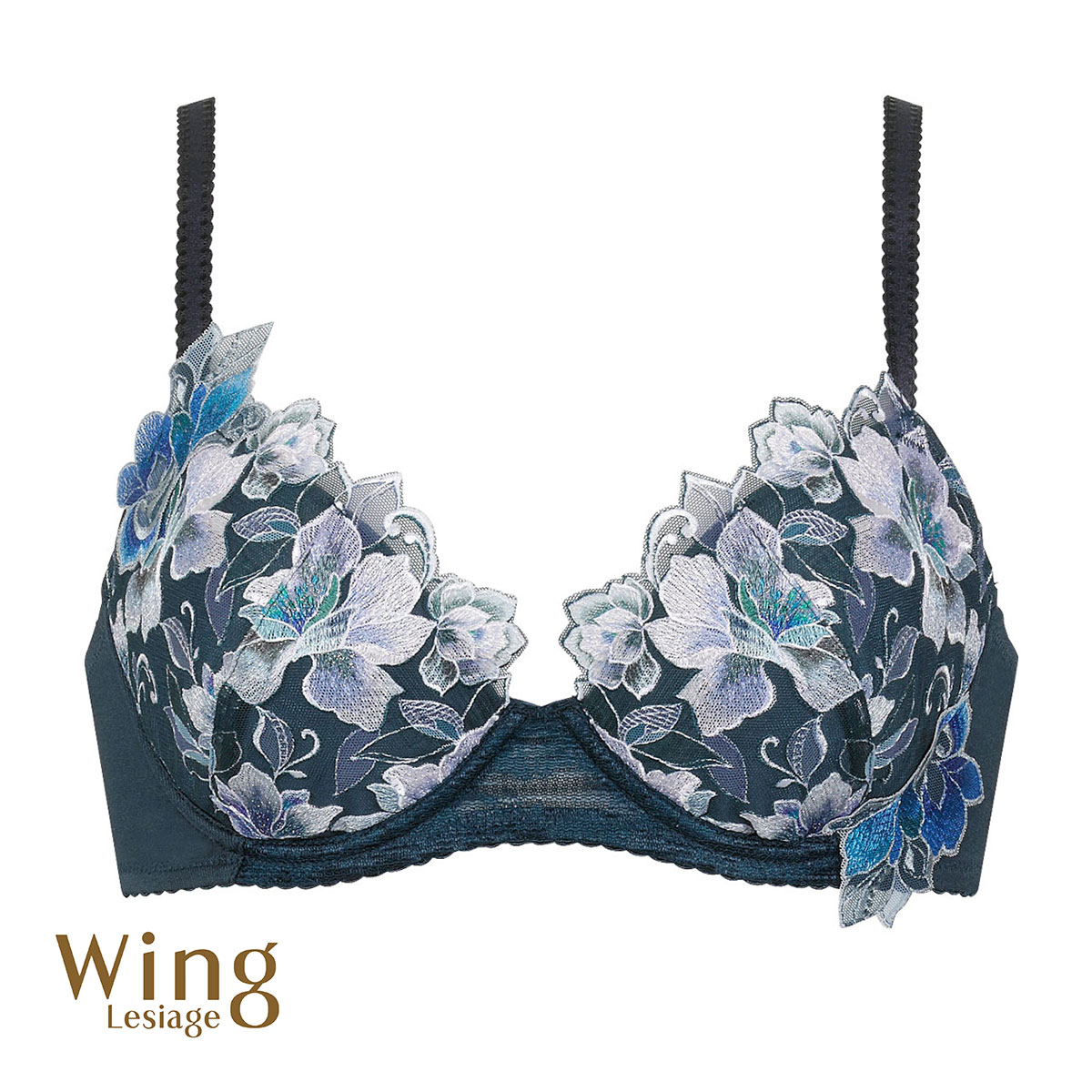 ウイング Wing レシアージュ Lesiage 23AW 2860シリーズ ブラジャー BC 単品(BG-ブルーグリーン-B65)